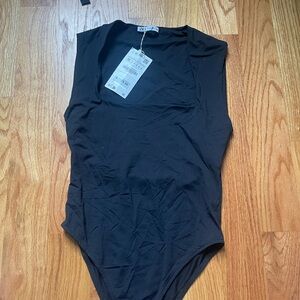 Zara square neck bodysuit NWT